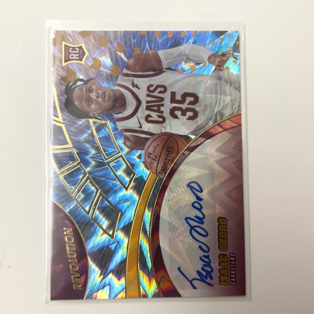 2020-21 Panini Revolution Isaac Okoro Auto Fractal # /100 Autograph RC Rookie